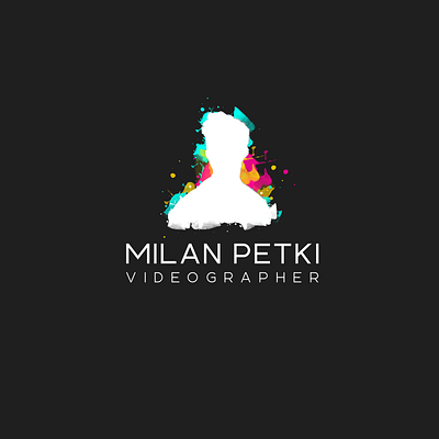 Milan Petki Videographer Silhouette minimalist logo branding colorful face header illustration logo minimalist personal brand photographer silhouette videographer