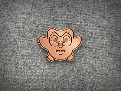 Duo Copper Pin duo duolingo enamel mascot pin