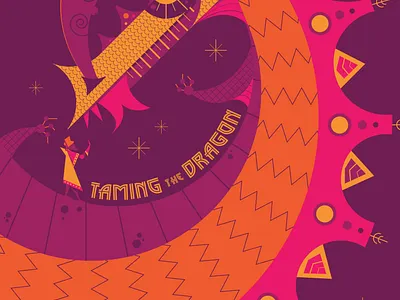 Taming the Dragon adobe illustrator brad mehldau dragon dragons jazz poster tamingthedragon vector