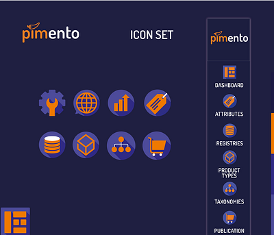 Pimento Icons Design application b2b design icon design icons vector webapps