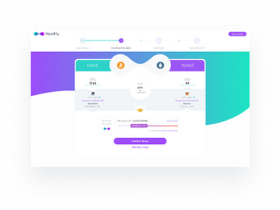 Liquality amsterdam bitcoin blockchain branding dapps design digitalproductdesign digitalproductdesigner ethereum ui ux visualdesign