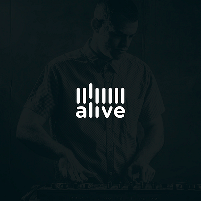 Alive design lettering logo logotype music