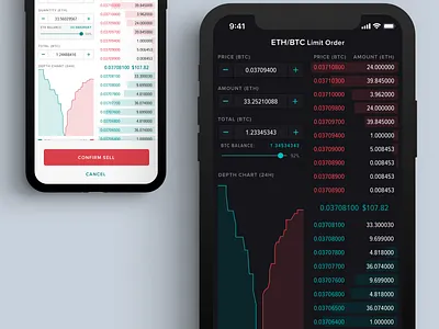 Poloniex Mobile Trading bitcoin crypto crypto exchange cryptocurrency dark mode ethereum ios light mode mobile poloniex product design trade trade book