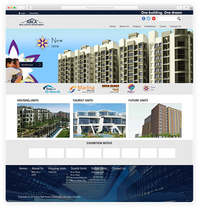 Arca Real Estate Investment branding design illustration logo ui ux vector website