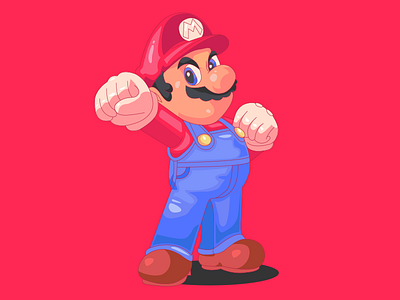 mario anime branding character dandi design game game art game design illustration logo mario playstation ui