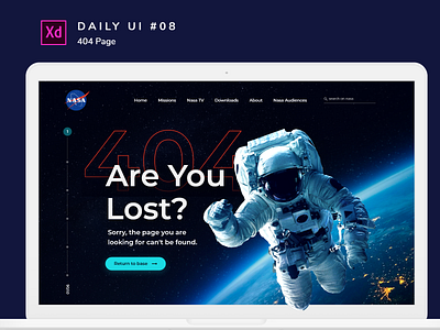 Daily UI challenge #008 adobe xd adobexd dailyui design desktop nasa photoshop ui uidesign