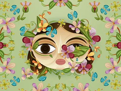 Mujer adobe adobe illustrator artwork butterfly character design color design flower illustration flowers illustration illustration art nature orchid pattern vectorial illustration women women empowerment