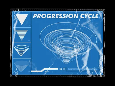 'Progression Cycle' aesthetic cover art design drawing dribbble haynes manual illustration instruction manual mockup photoshop technical drawing texture trending typography vector