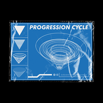 'Progression Cycle' aesthetic cover art design drawing dribbble haynes manual illustration instruction manual mockup photoshop technical drawing texture trending typography vector