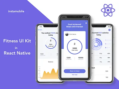Fitness Mobile UI Kit fitbit fitness fitness app fitness center fitness tracker gym gym app workout workout app workout tracker