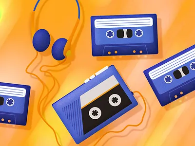 Mixtapes design illustration illustrator mixtape motion design motion graphics music tape tapes vector