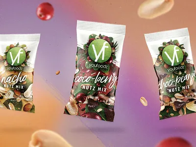 Youfoodz Nutz Mix Packaging branding design packaging typography