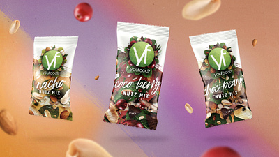 Youfoodz Nutz Mix Packaging branding design packaging typography