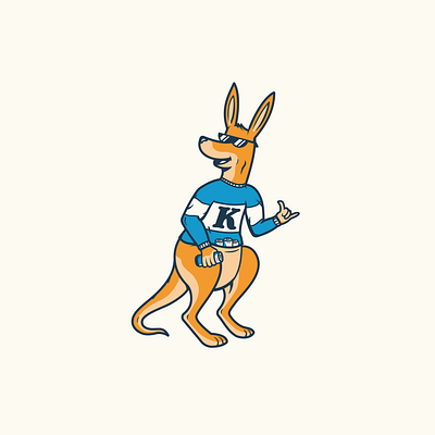 Kanga - Roodie the Roo Illustration beer branding cooler hand drawn identity illustration kangaroo mascot mascot design
