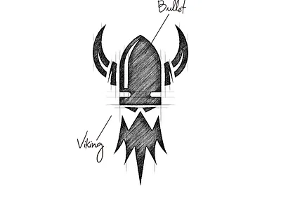 Bullet Viking Design Combination brand branding bullet bullet logo design designer dualmeaning garagephic studio graphic head viking icon illustration logo negative space vector viking viking logo