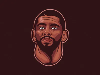 Kyrie celtics irving kyrie nba portrait vector