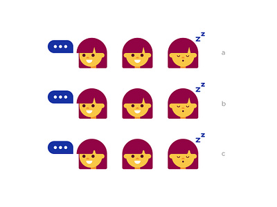 Help me decide please character girl hair head icon icon set lady sleep sleepy speech bubble speechbubble