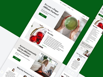 Influencer Sign Up Page affiliate affiliate marketing branding graphic design landing page marketing tea web design