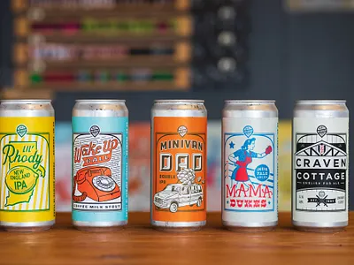 Crowler Designs for Roadmap Brewing beer beer branding crawler illustration lable