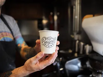 The Beignet Stand beignet brand brand design branding coffee food food truck logo