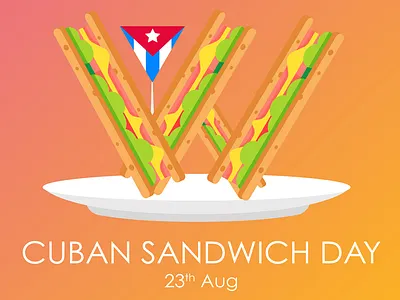 Happy Cuban Sandwich Day! branding celebration design identity illustration