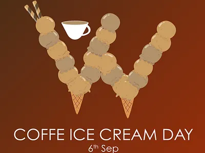 Happy Ice cream Coffee day! branding celebration colored creative design