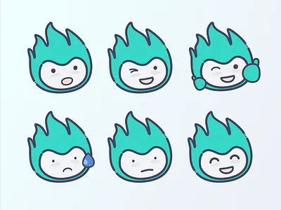 Reactions for a gaming app branding character charcaters emoji emoji set flat gaming gaming app gaminglogo graphic design illustration illustration design interface messenger minimalist mssages reactions stickers ui vector