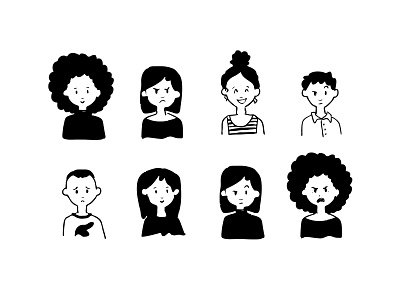 Avatar library - free sketch resource adobe avatar characterdesign dribbble freebie illustrations illustrator procreate procreateapp resources sketchapp