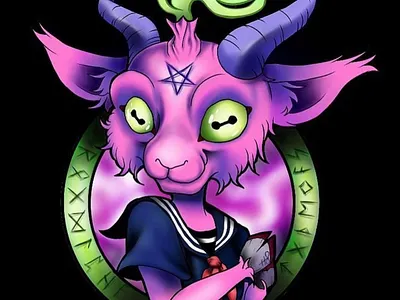 Baphomet Baby digital art illustration illustrator procreate