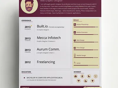 Material Resume / CV Template cv resume template freebie psd resume