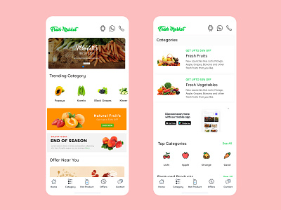 fresh market amptus app app design fresh fresh market hybrid app pwa app trime