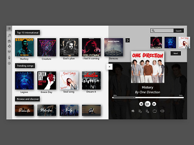 Music Player Desktop version adobexd dark mode dark ui design music art music player ui uidesign ux ux design uxdesign uxui webdesign