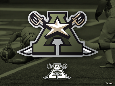 Army Football army branding navy nfl saber sport sports branding star sword