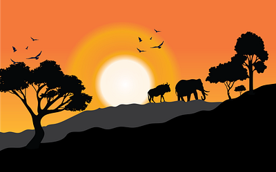 Animal Silhoutte creative design design illustrator photoshop ui