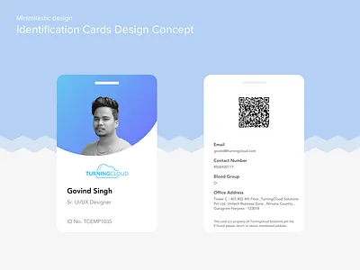 ID CARD SHOWCASE blue clean ui id card design light colors minimalistic photo id card showcase uidesign user experience uxdesign