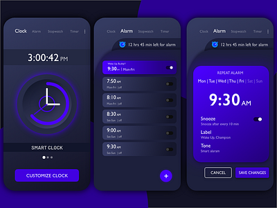 Smart_Alarm adobe xd android app app design colorful design dreams ui uidesign uxdesign