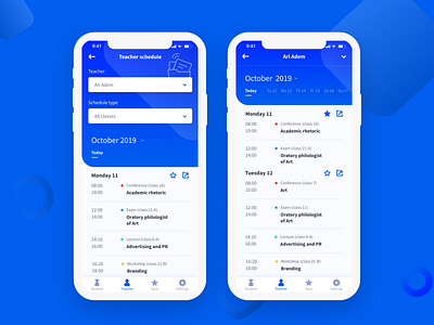 Schedule app app design app ui apps design schedule ui ui design uidesign uiux uxdesign webdesign