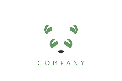 Little Panda Logo FOR SALE baby bamboo bear branding design for sale illustration kids leaf leaves little logo natural organic panda vector