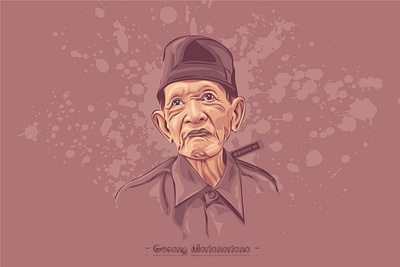 Maestro Keroncong Indonesia cartoon coreldraw design illustration indonesia keroncong lineart musician portrait vector