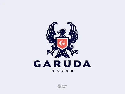 Heraldic Garuda Bird Logo animal bird branding identity buy buy logo clean emblem garuda god griffin heraldic heraldry logo logo for sale mark myth professional strong symbol wings