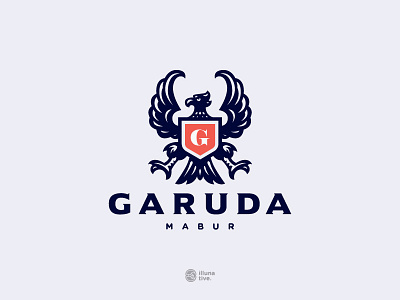 Heraldic Garuda Bird Logo animal bird branding identity buy buy logo clean emblem garuda god griffin heraldic heraldry logo logo for sale mark myth professional strong symbol wings