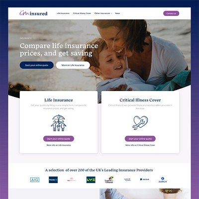 I'm Insured Homepage Design dailyinspiration design designer designinspiration digital graphicdesign ui uiux ux web