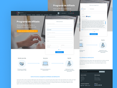 Afiliate Program Landing page blue design landing page landing page concept portfolio product ui ux