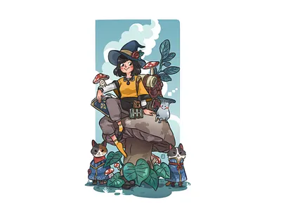 mushroom girl artwork character character design illustration illustration art illustrations illustrator mascot character mascot design