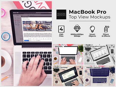 MacBook Top View Responsive Mockups desk macbook macbook mockup macbook pro mock up mock up mockup mockup psd mockups portfolio presentation presentation template psd psd mockup psd template showcase smart object top view