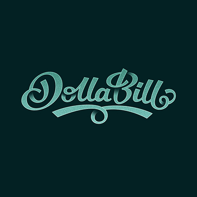 DollaBill custom lettering dollar bill green handlettering logo design money type