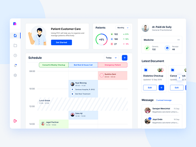 Doctor Management Dashboard dashboard doc doctor doctor app doctors documents folder illustration interface management medicine message schedule website