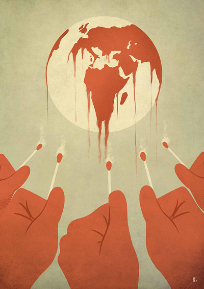 [Affiches from the Future #4] billboard climatechange design frelly globalwarming habitat hot illustraion illustrationage illustree planet