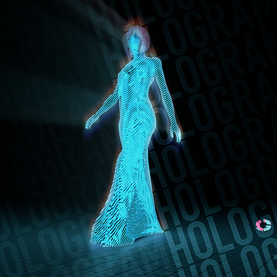 hologram girl 3d aftereffects art cinema4d creativity cyberpunk design futuristic octane render photoshop poster