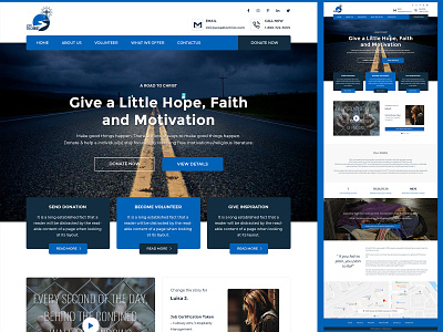 Charity Website Homepage design charity charitywebsite design faith hope logo design motivation non profit website trending ui user experience user interface design ux web